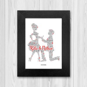 On One Knee Personalised Print 6"x8" (15cmx20cm)