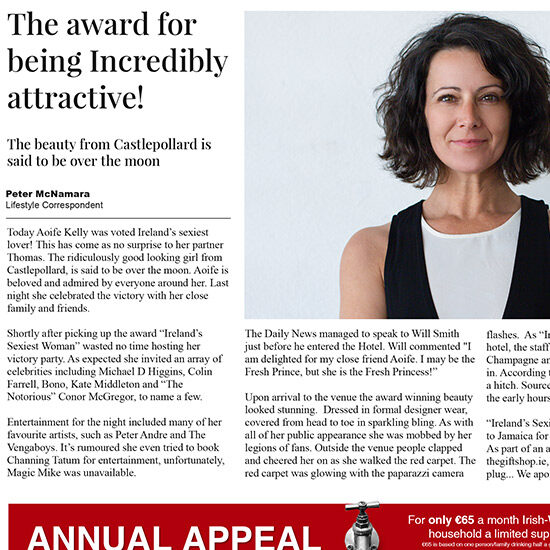 Ireland's Sexiest Woman (Spoof Newspaper)