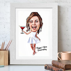 Party Girl Caricature