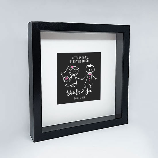 Mr & Mrs Anniversary Gift in Box Frame