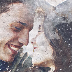 Anniversary Photo to Watercoloured Artwork