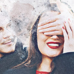 Anniversary Photo to Watercoloured Artwork