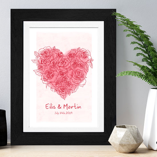 Anniversary Heart - Personalised Print