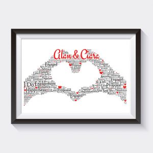 Names in Love Engagement Gift