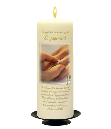 Ivory Engagement Ring Candle Gift