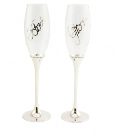Bride & Groom Champagne Flutes