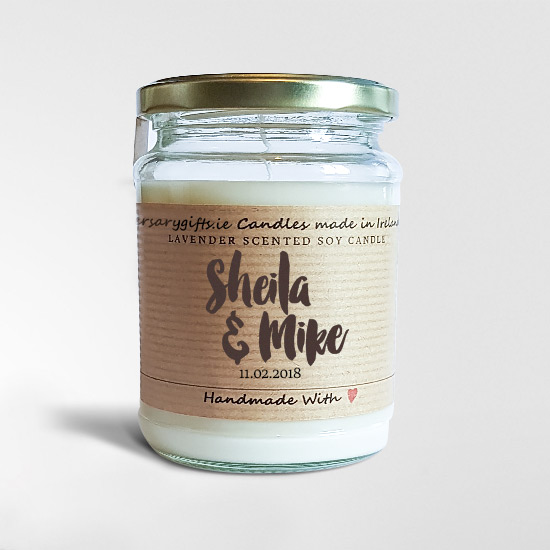 Personalised Soy Anniversary Candle