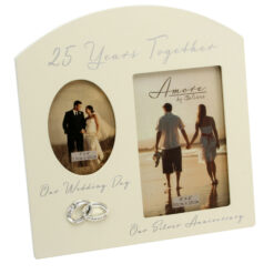 25 Year Anniversary Double Photo Frame