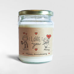 Love You Anniversary Candle