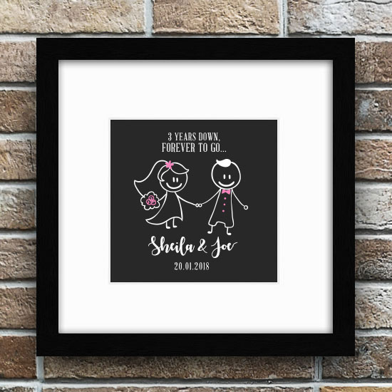 Mr & Mrs Anniversary Gift in Box Frame