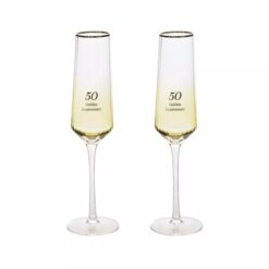 50th Anniversary Straight Flute Set of 2