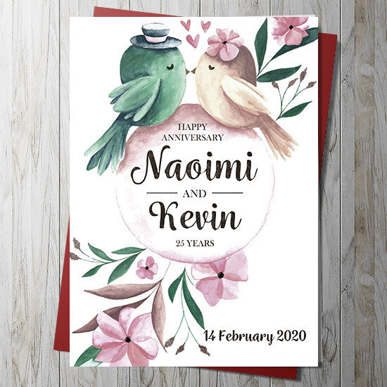 25th anniversary card