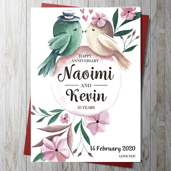 25th anniversary card