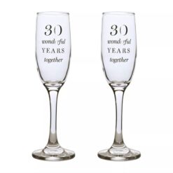 Champagne Flutes Set of Two - 30th Anniversary