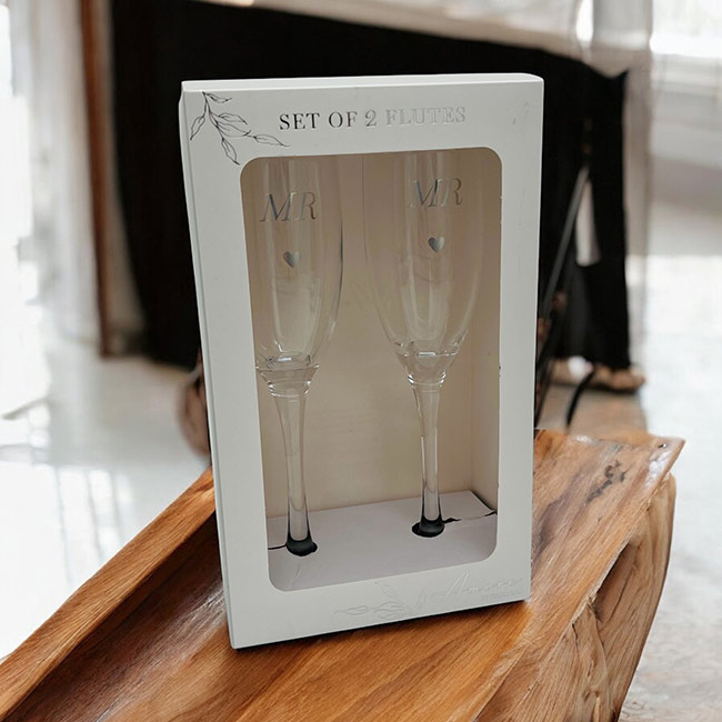 Mr & Mr Champagne Flutes