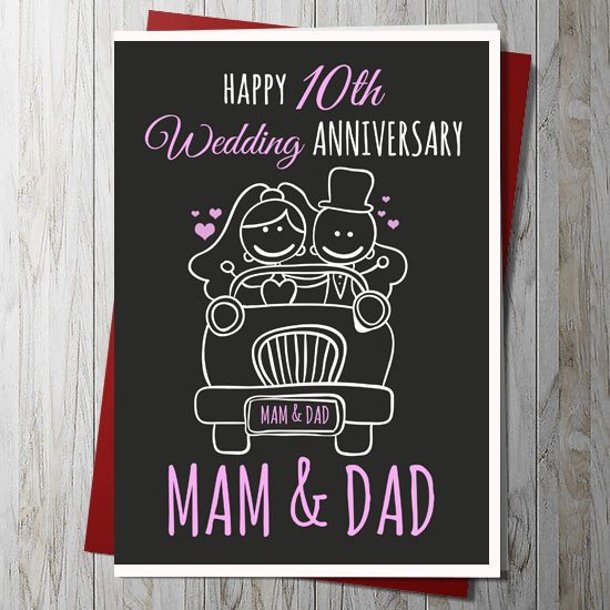 Happy Wedding Anniversary Card (Personalise)