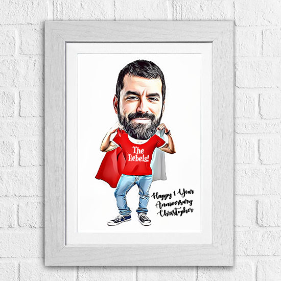 The Fan Caricature For Him (Football, Rugby, County or Local teams) - Image 3