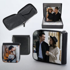 Gift-Boxed Luxury Zipped Leather Purse With Photo Upload