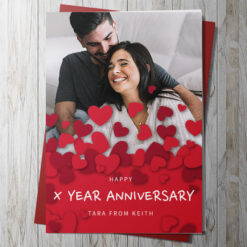 Anniversary Photo Upload Hearts (Personalise)
