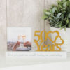 Celebrations Cut Out Photo Frame 4 x 4 - 50th Anniversary