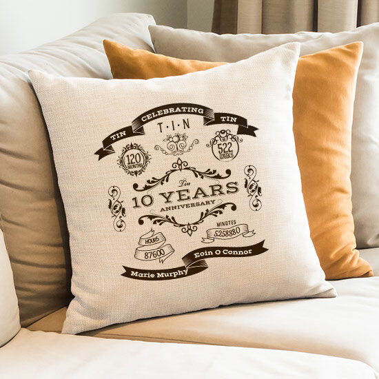 10 Year Anniversary Cushion