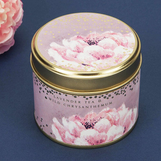 Swan Lake Lavender Tea & Wild Chrysanthemum Fragranced Candle Tin
