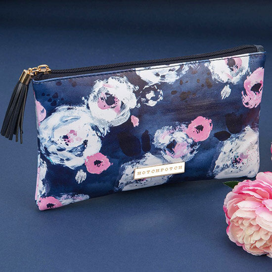 Blue Leatherette Cosmetic Bag from Swan Lake