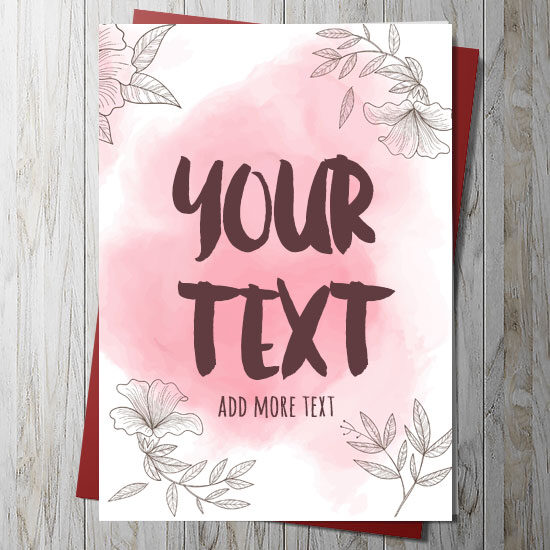 Add Your Own Text Card 1 - RED