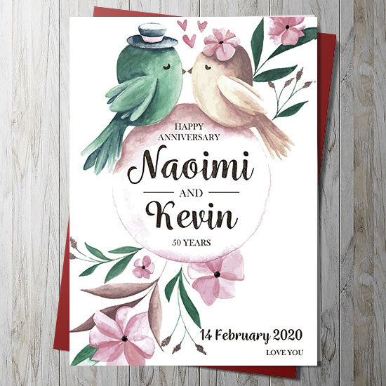 50th anniversary card