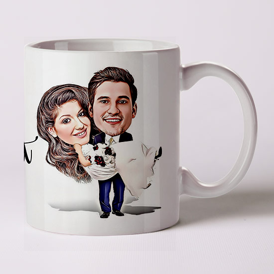 Wedding Caricature In His Arms - Image 6