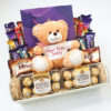 Chocolate Lovers Hamper with Personalised Teddy