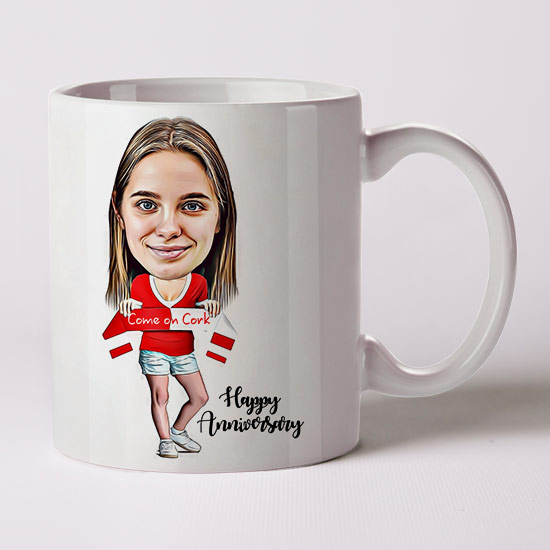 The Fan Caricature For Her 2 (GAA, County, Local teams, Football or Rugby) - Image 3