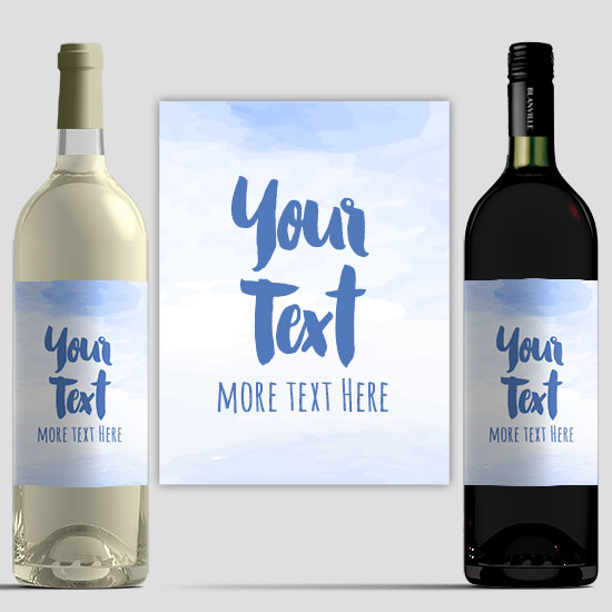 Your Own Text Wine - Blue