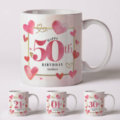 Celebration Mug 2 (Personalise) Anniversary or Birthday