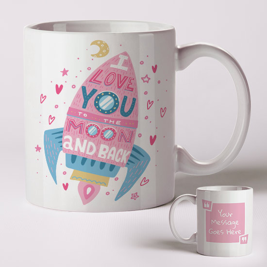 I love you to the moon and back (Personalised Mug)