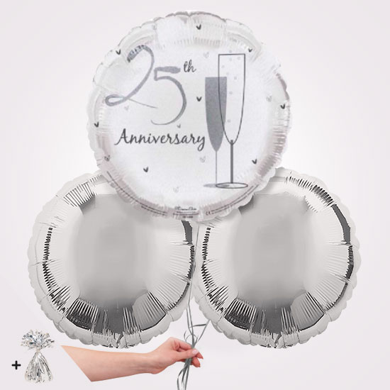 25th Anniversary Foil Balloon Bouquet