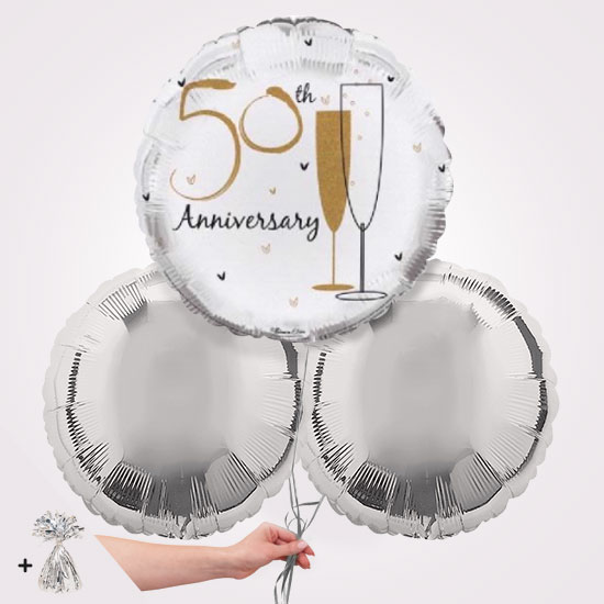 50th Anniversary Foil Balloon Bouquet
