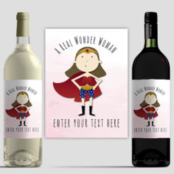 A Real Wonder Woman Personalised Wine