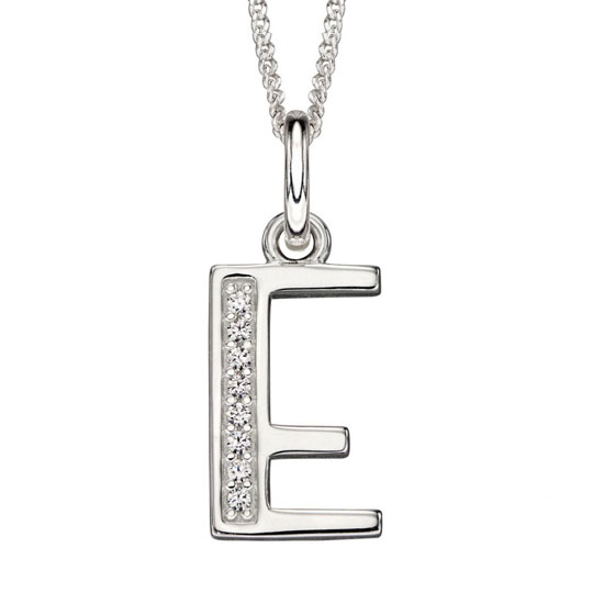 Art Deco Initial A-Z Pendants With Sliver Diamond Cut Curb Chain - Image 10