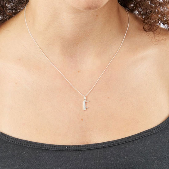 Art Deco Initial A-Z Pendants With Sliver Diamond Cut Curb Chain - Image 13