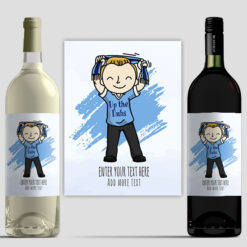 Football Fan For Him Personalised Wine