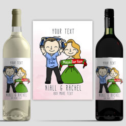 Football Fans Personalise Wine Label