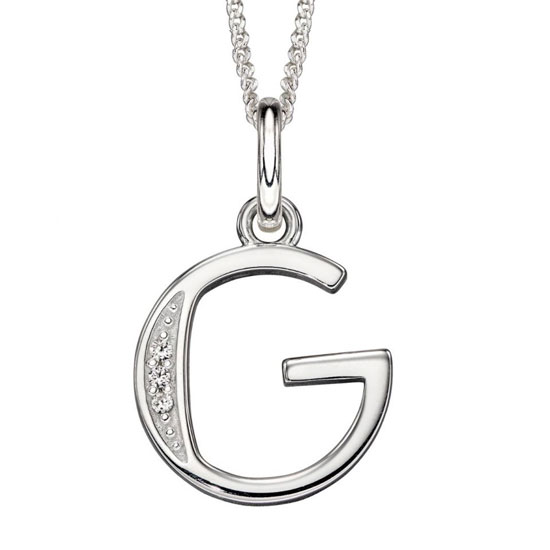 Art Deco Initial A-Z Pendants With Sliver Diamond Cut Curb Chain - Image 14