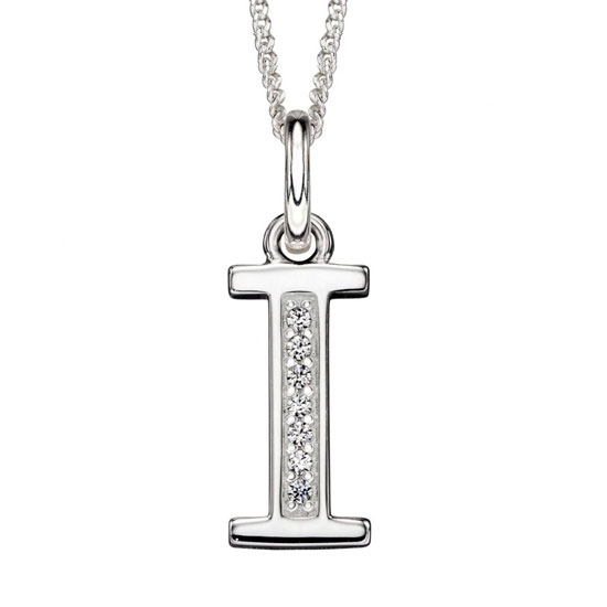 Art Deco Initial A-Z Pendants With Sliver Diamond Cut Curb Chain - Image 18