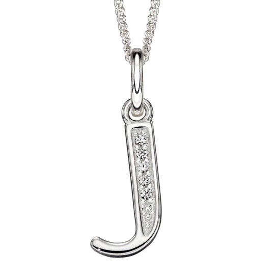 Art Deco Initial A-Z Pendants With Sliver Diamond Cut Curb Chain - Image 20
