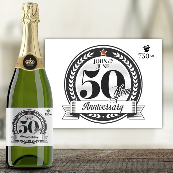 Personalised Anniversary Champagne Bottle