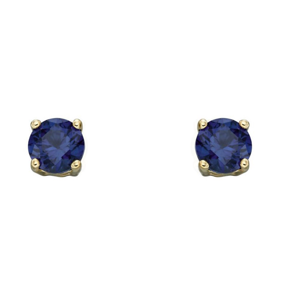 September Birthstone - 9ct Gold stud earrings