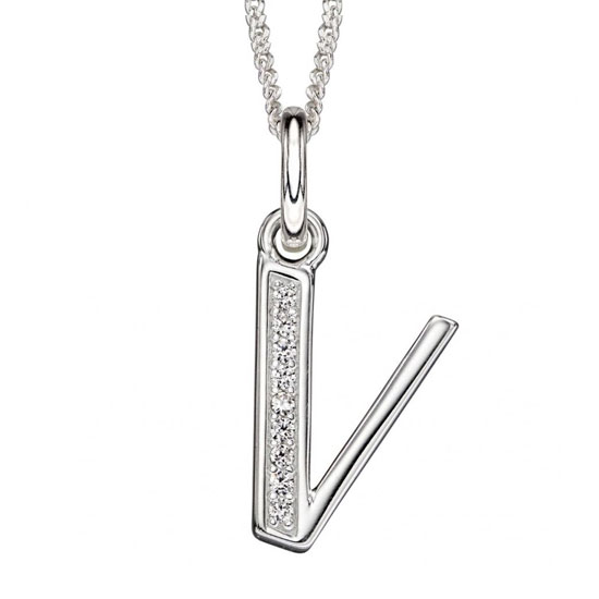 Art Deco Initial A-Z Pendants With Sliver Diamond Cut Curb Chain - Image 44