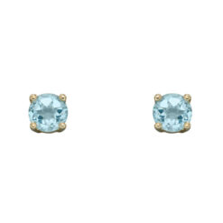 March Birthstone - 9ct Gold stud earrings