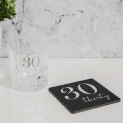 "30" Milestones Whiskey Tumbler & Coaster Set